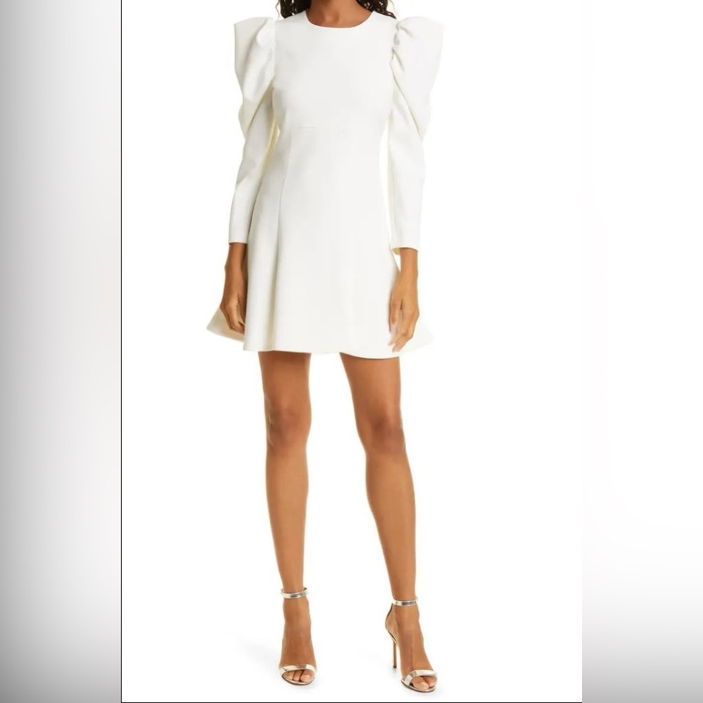 Likely Women’s Ivory Alia Long Sleeve Fit & Flare Cocktail Dress